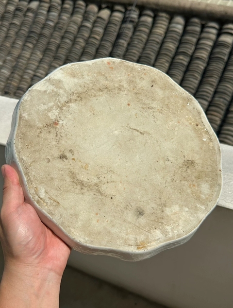 古玩陶瓷淺絳彩山水人物茶盤真品鑒賞圖