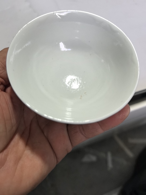古玩陶瓷胭脂紅龍紋茶圓真品鑒賞圖