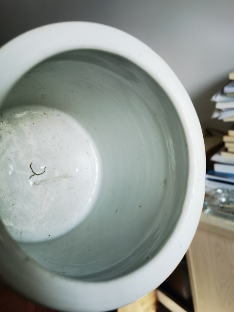 古玩陶瓷青花冰梅圖筆筒真品鑒賞圖