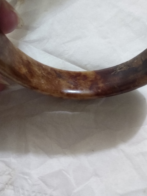 古玩玉器明代螭紋玉鐲真品鑒賞圖