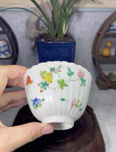 古玩陶瓷飛黃騰達粉彩杯真品鑒賞圖