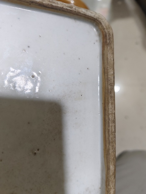 古玩陶瓷四方倭角青花水呈真品鑒賞圖