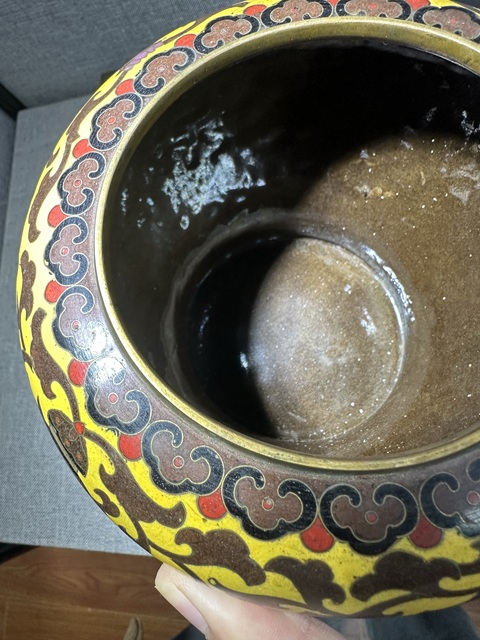 古玩銅器掐絲琺瑯罐真品鑒賞圖