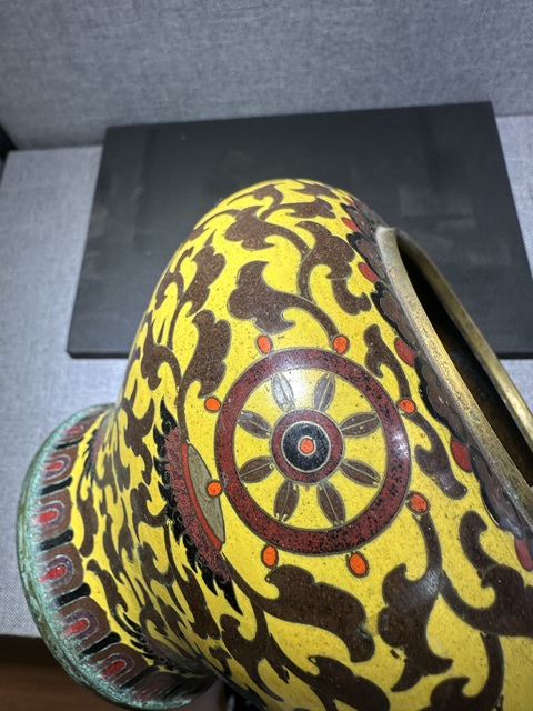 古玩銅器掐絲琺瑯罐真品鑒賞圖