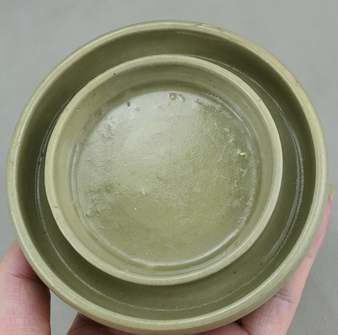 古玩陶瓷明中期-龍泉窯青瓷托盤拍賣,當前價格1369元