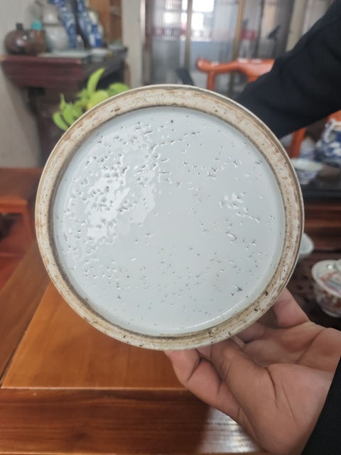 古玩陶瓷山水紋青花鳳尾尊真品鑒賞圖