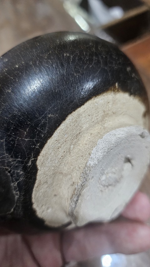 古玩陶瓷吉州窯褐釉水盂真品鑒賞圖