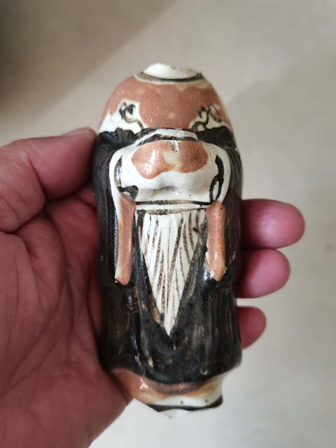 古玩陶瓷金三彩捧爐俑拍賣，當前價格0元