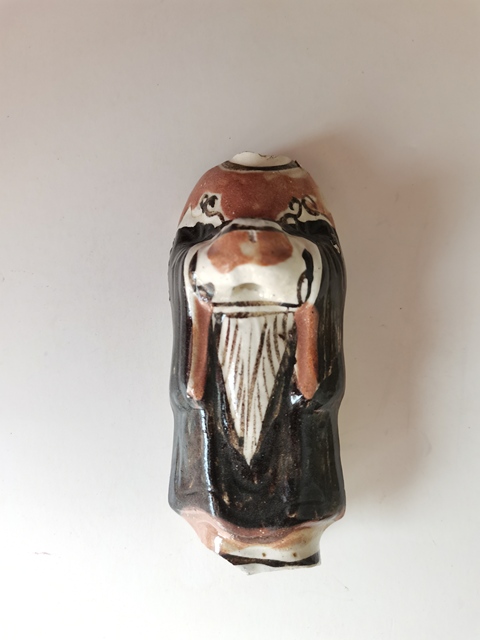 古玩陶瓷金三彩捧爐俑拍賣，當前價格0元