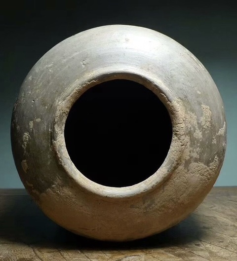 古玩陶瓷灰陶三熊足谷倉罐真品鑒賞圖