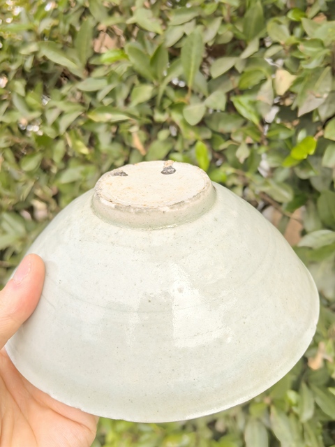 古玩陶瓷青白釉刻花斗笠碗真品鑒賞圖