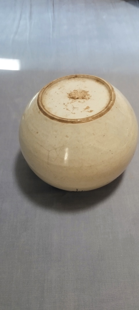 古玩陶瓷花鳥紋西瓜罐真品鑒賞圖