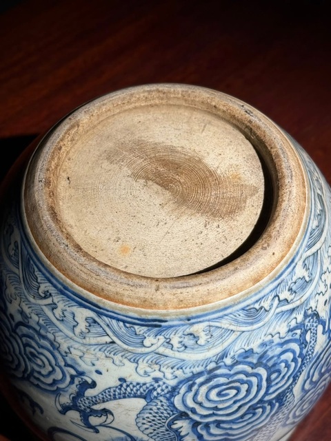 古玩陶瓷龍紋青花缸真品鑒賞圖