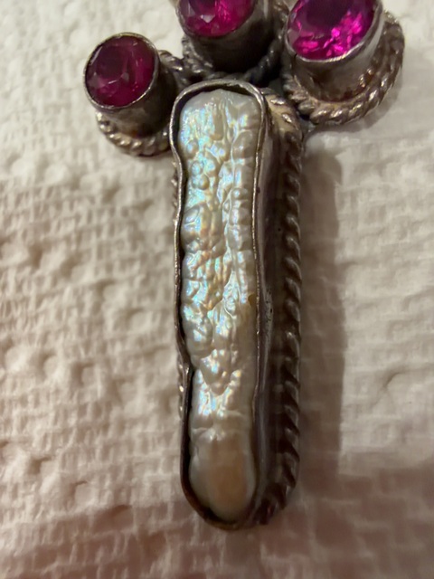 古玩雜項民國英國鑲寶吊墜真品鑒賞圖