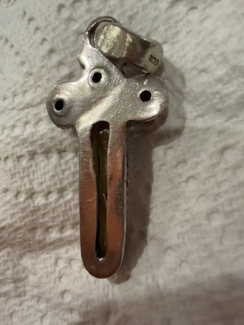 古玩雜項民國英國鑲寶吊墜真品鑒賞圖