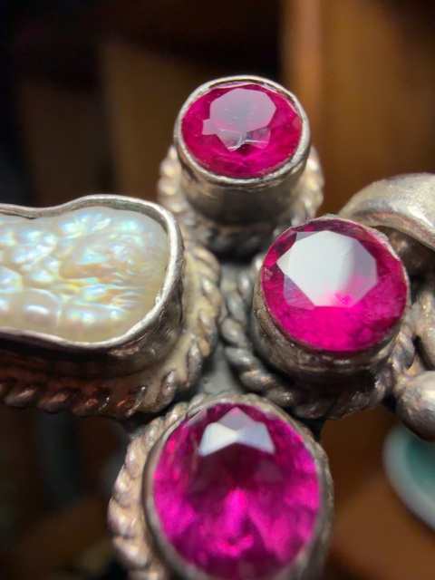 古玩雜項民國英國鑲寶吊墜真品鑒賞圖