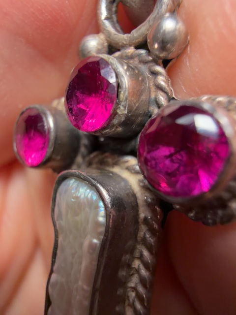 古玩雜項民國英國鑲寶吊墜真品鑒賞圖