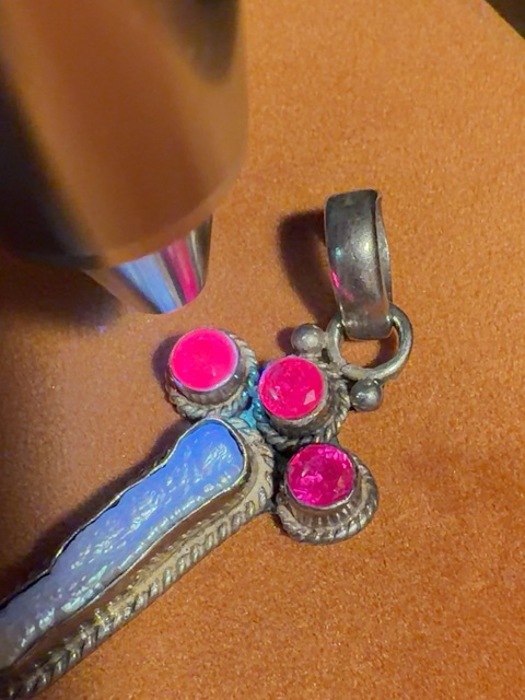 古玩雜項民國英國鑲寶吊墜真品鑒賞圖