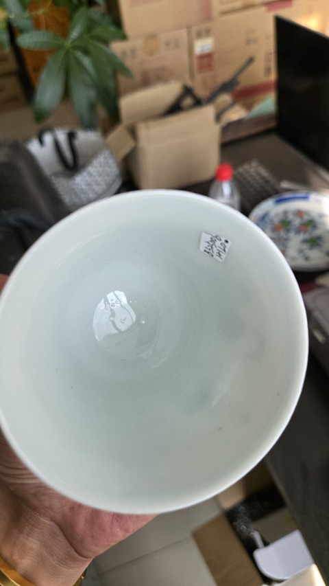 古玩陶瓷青花人物鈴鐺杯（日本）真品鑒賞圖