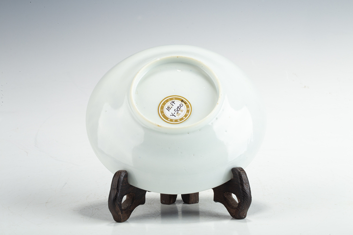 古玩陶瓷清道光·青花仙人乘槎紋蓋碗真品鑒賞圖