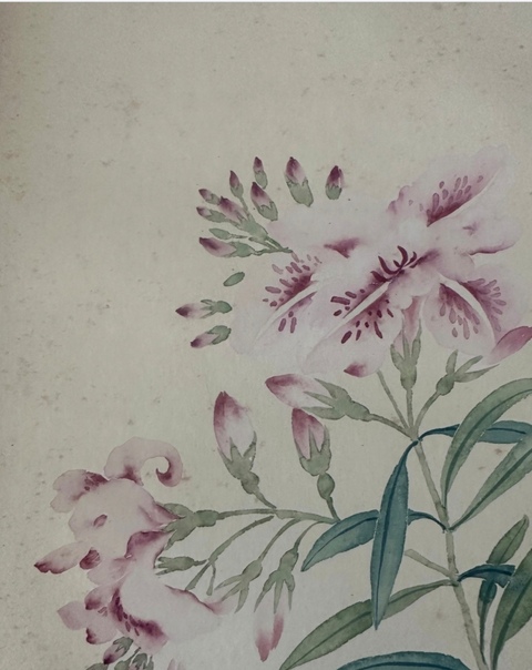 古玩字畫民國至創匯仿慈禧太后御筆花卉草蟲真品鑒賞圖