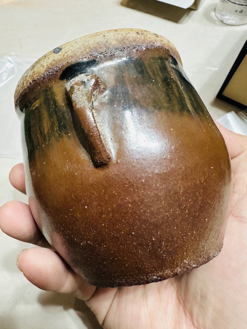 古玩陶瓷黑褐釉雙系罐真品鑒賞圖