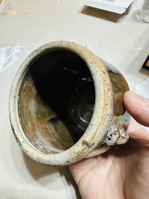 古玩陶瓷黑褐釉雙系罐真品鑒賞圖
