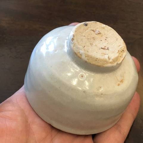 古玩陶瓷卵白釉茶碗真品鑒賞圖