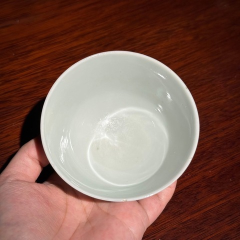 古玩陶瓷青花團龍紋蓋碗真品鑒賞圖