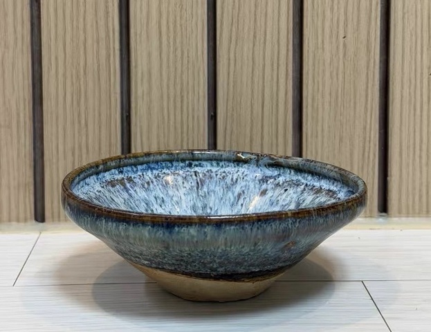 古玩陶瓷宋代西壩窯窯變盞真品鑒賞圖