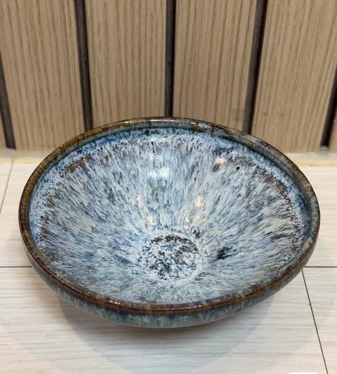 古玩陶瓷宋代西壩窯窯變盞真品鑒賞圖