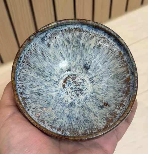 古玩陶瓷宋代西壩窯窯變盞真品鑒賞圖