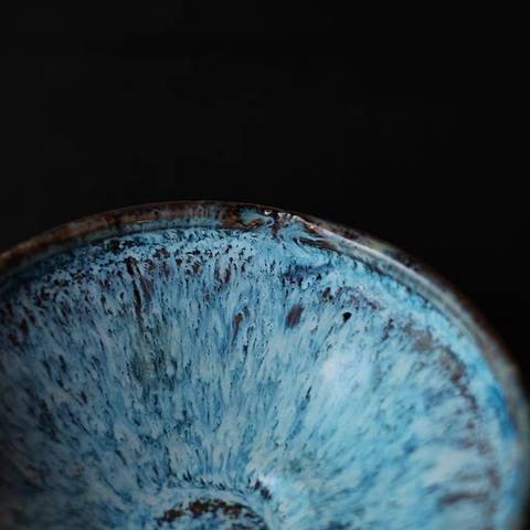 古玩陶瓷宋代西壩窯窯變盞真品鑒賞圖