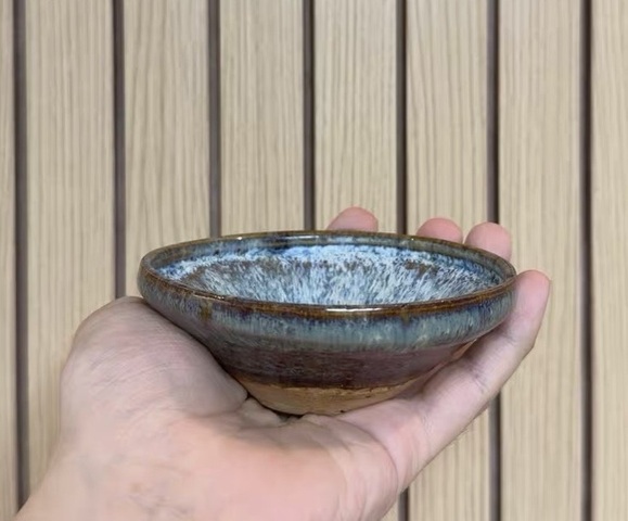 古玩陶瓷宋代西壩窯窯變盞真品鑒賞圖