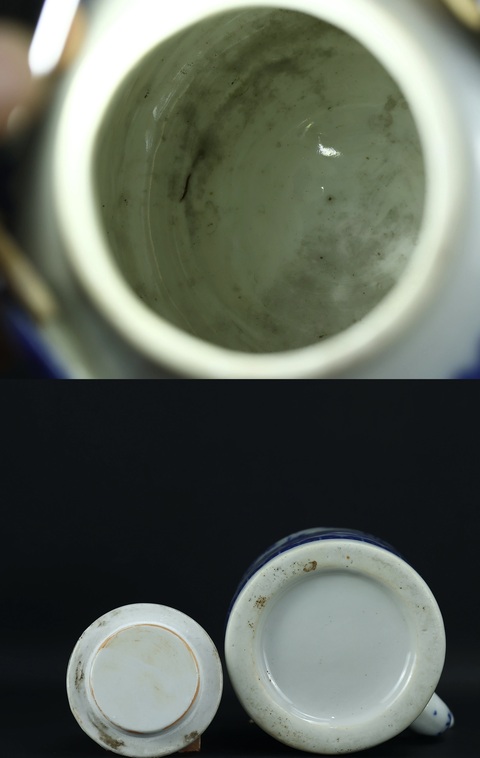 古玩陶瓷青花提梁壺真品鑒賞圖