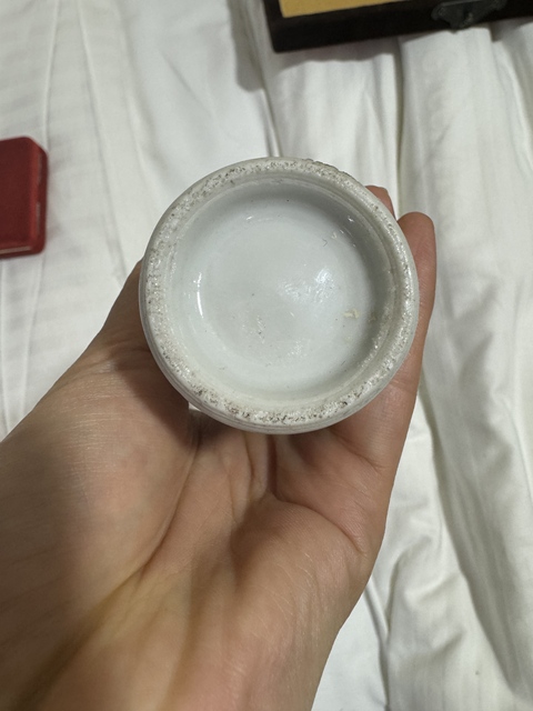 古玩陶瓷市井人物紋青花花觚真品鑒賞圖