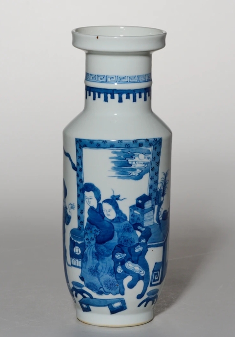 古玩陶瓷青花棒槌瓶真品鑒賞圖