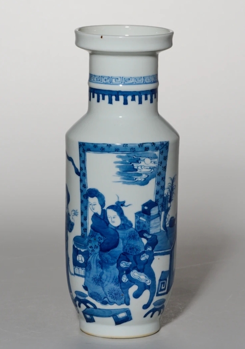 古玩陶瓷青花棒槌瓶真品鑒賞圖