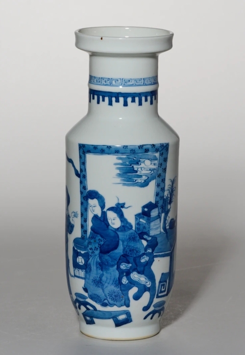 古玩陶瓷青花棒槌瓶真品鑒賞圖