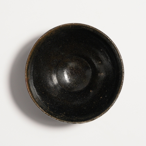 古玩陶瓷建窯黑釉兜口盞真品鑒賞圖