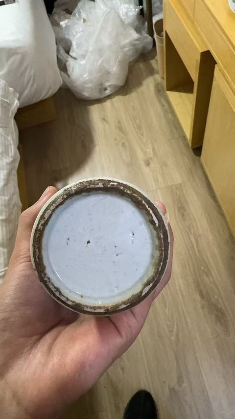 古玩陶瓷花卉紋青花花觚真品鑒賞圖