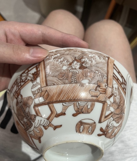 古玩陶瓷人物紋碗真品鑒賞圖