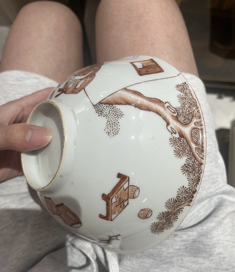 古玩陶瓷人物紋碗真品鑒賞圖