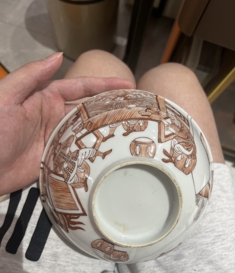 古玩陶瓷人物紋碗真品鑒賞圖