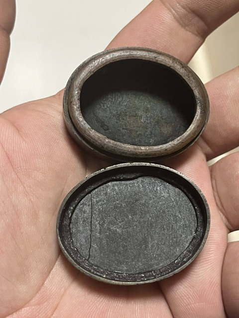 古玩雜項金石文墨盒真品鑒賞圖