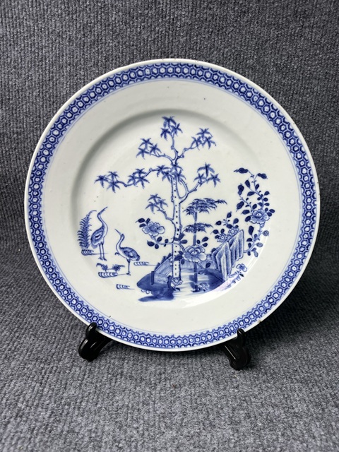 古玩陶瓷青花洞石花鳥紋盤拍賣,當前價格1588元
