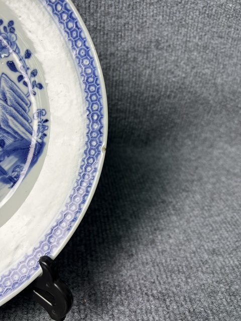 古玩陶瓷青花洞石花鳥紋盤拍賣,當前價格1588元