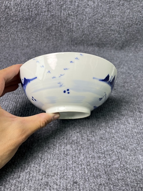 古玩陶瓷青花漁樵耕讀大碗拍賣，當前價格1388元