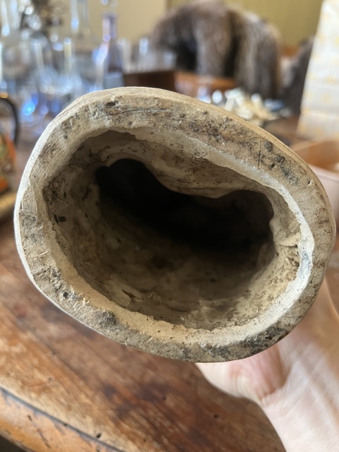 古玩陶瓷白釉壽星人物塑像真品鑒賞圖