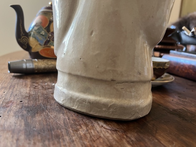 古玩陶瓷壽星塑像真品鑒賞圖